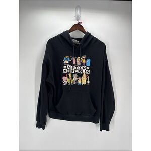 Cartoon Network Black Graphic Hoodie Pullover‎ Cartoon Characters Y2K Adult